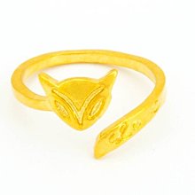 新款金色狐狸戒指 黃金色性感火狐 沙金工藝 厚金電鍍 個性奢華戒指 久不掉色 日韓鍍黃金活口可調節 鍍金指環飾品 歷史價格詳細信息