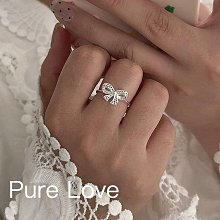 Pure Love樂芙 /正韓 【R0768】韓系簡約S925純銀大小星星碎鑽可調式開口戒指 / 銀 歷史價格詳細信息