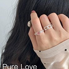 Pure Love樂芙 /正韓 【R0768】韓系簡約S925純銀大小星星碎鑽可調式開口戒指 / 銀 歷史價格詳細信息