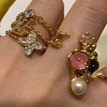 戒指彩色字母愛心西太后戒指女款輕奢小眾精致開口食指戒獨特個性指環 歷史價格詳細信息