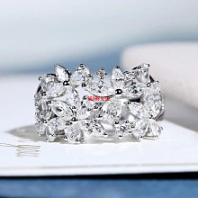 戒指 快手戒指 奢華滿鉆仿莫桑鉆 2克拉豪華三生三世戒指 戒指 手飾 禮物 首飾--鴻運飾品 歷史價格詳細信息