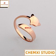 女戒指 時尚  玫瑰金 鋯石 飾品  流行  新潮   OL 仕女 宴會  跑趴 ＜ 玫瑰金時尚造型戒2＞＊鈦幸福之家＊ 歷史價格詳細信息