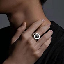 嘻哈朋克 個性潮男 復古鈦鋼 戒指 食指 單身 扳指 男士尾戒 指環 戒指復古 做舊 純銀 朋克風 鈦鋼戒指-鴻運飾品 歷史價格詳細信息