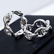 豬鼻子戒指女小眾設計ins高級感純銀925素圈不掉色食指環百搭戒子-鴻運飾品 歷史價格詳細信息