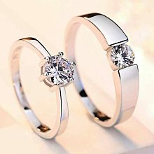 情侶對戒右手等待公主圓包1克拉莫桑石鉆戒S925銀鍍金情侶對戒閉口戒指女--鴻運飾品 歷史價格詳細信息