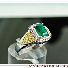 ((天堂鳥)) King of Ring☞日製K18白金祖母綠鑲鑽美戒 歷史價格詳細信息