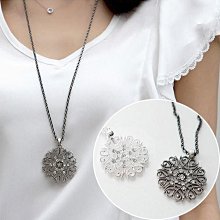 波西米亞風 鏤空 花朵 歐式風格 亮水鑽 花紋 花朵 項鍊 N118 ~ 超美 出清 歷史價格詳細信息