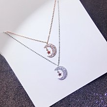 星月鑲鑽 腳鍊 玫瑰金 不銹鋼 腳環 生日禮物 沂軒精品 F0146 歷史價格詳細信息