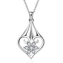 鍍銀項鍊 鑲鑽吊墜-精緻知性亮麗女飾品73ch39[獨家進口][巴黎精品] 歷史價格詳細信息