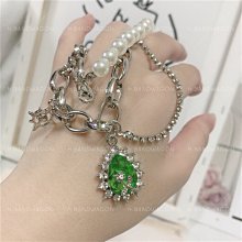 【H.W】個性動物風精緻微鑲密鋯T方鋯撞色鏤空咬環捲捲豹子頭拚色開口戒指 可調節 活口 歷史價格詳細信息