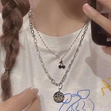 項鍊 雙鍊 可愛項鍊 可愛 俏皮 全新 質感項鍊 造型 金色 穿搭必備 金色項鍊 短項鍊 流行飾品 飾品 歷史價格詳細信息