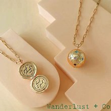 Wanderlust+Co 澳洲品牌 鑲鑽餃子金色項鍊 內鑲Lucky字款 Dumpling Gold 歷史價格詳細信息