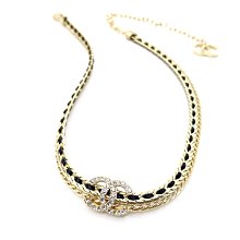 【少女館】新款Ch*el項鏈小香家雙C小方形貝母項鏈氣質鎖骨鏈脖鏈頸鏈吊墜粗項鏈法式choker項鏈首飾 珠寶 飾品WC 歷史價格詳細信息