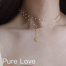Pure Love樂芙 / 正韓 【G0027】韓系簡約L316醫療鋼鏈條流蘇吊墜雙層項鏈 / 銀 歷史價格詳細信息