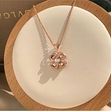 二手 寶格麗BVLGARI系列鏤空貝母 18K玫瑰金鑽石項鏈 CL858772 現貨 歷史價格詳細信息