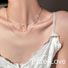 Pure Love樂芙 / 正韓 【N0773】韓系簡約S925純銀U形許願骨所骨鏈 短項鏈 / 銀 歷史價格詳細信息