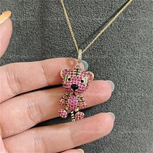 【H.W】重工個性璀璨珠寶風微鑲手拿鋯石正面造型豹子開口戒指 藍色 另有配對耳環 歷史價格詳細信息