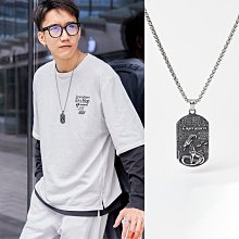 項鏈男潮疊戴十字架吊墜刻字鈦鋼小眾設計高級感嘻哈ins高街配飾 歷史價格詳細信息