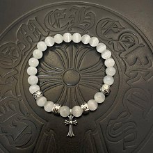 克羅心風格 做舊925泰銀&天然石頭串珠手鍊 歷史價格詳細信息
