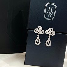 ，188055 HW家的Diamond Loop花園系列，四葉草 晶鉆流蘇 耳釘耳環 明星同款  logo字 NO7849 歷史價格詳細信息