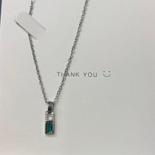 方形綠寶石鈦鋼不掉色鏈條跨境流行歐美復古小方塊手鏈ins潮款 歷史價格詳細信息