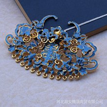 景泰藍花型和田玉戒指銀鍍金琳瑯花朵玉石開口指環宮廷漢服銀飾~滿200元發貨 歷史價格詳細信息