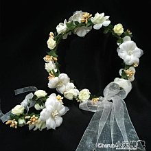 兒童花環頭飾森女系花童頭花演出髮箍小女孩女童髮帶王冠飾品 歷史價格詳細信息