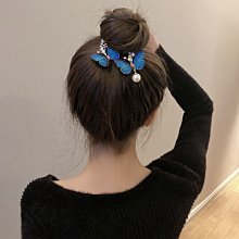 新款抓夾輕奢優雅花朵髮飾後腦勺盤發發夾鯊魚夾法式金屬髮卡 歷史價格詳細信息