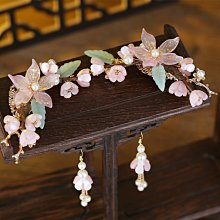 古風漢服頭飾全套2022新款清新流蘇步搖發夾發冠邊夾古裝對夾發飾~特價促銷 歷史價格詳細信息