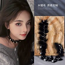 楊超越同款發飾珍珠發帶女編發絲帶綁發流蘇蝴蝶發夾發鏈辮子頭飾~特價 歷史價格詳細信息