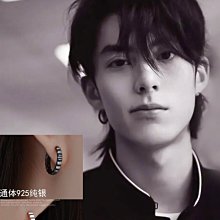 王鶴棣同款耳環男高級感小眾痞帥氣質耳釘男女生ins潮流個性耳飾 歷史價格詳細信息