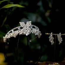 新娘頭飾仙仙甜甜的新中式秀禾菔發飾古風漢菔造型唯美結婚配飾品 歷史價格詳細信息