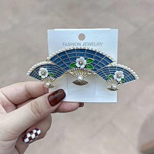 時尚潮流珍珠復古風發夾彈簧夾馬尾古裝后腦勺發卡女飾品級感高~特價促銷 歷史價格詳細信息