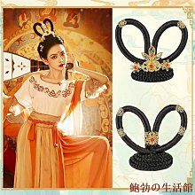 古風漢服假發新年頭飾小財神發髻唐風拜年服可愛公主蝴蝶結假發 歷史價格詳細信息