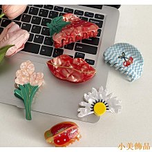 醋酸大花朵髮夾抓夾大號法式小眾女後腦勺鯊魚夾夾子頭飾發抓（滿599免運） 歷史價格詳細信息