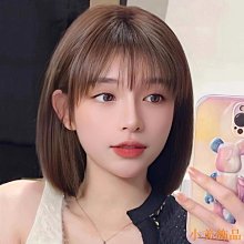 假髮短髮女夏季中長發波波頭全頭套髮型自然仿真假髮套 歷史價格詳細信息