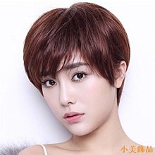 假髮女短髮圓臉短直髮型真發假髮套真人髮絲頭套女士假髮自然頭套 歷史價格詳細信息