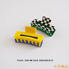 棋盤格抓夾女2023新款大號頭髮抓鯊魚夾髮夾夾子髮夾後腦勺高級感 歷史價格詳細信息