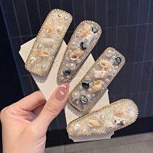 水鉆珍珠發裌發飾高級感小香風寶石絲絨抓裌盤頭發高級感植絨發卡 歷史價格詳細信息