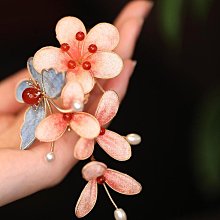 古風花朵抓夾后腦勺盤發夾子小眾古裝漢服頭飾流蘇吊墜抓發夾女夏~特價促銷 歷史價格詳細信息