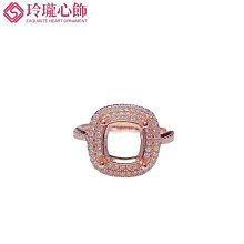 S925純銀戒指空托66 77  99 10*10 1111 12*12 1313戒托-玲瓏心飾 歷史價格詳細信息