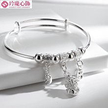 寶寶銀手鐲999純銀龍年本命年兒童嬰兒小孩足銀鐲子滿月周歲禮物 歷史價格詳細信息