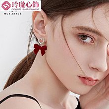 紅色珍珠耳環2023新款潮秋冬新年耳釘適合過年的爆款高級感耳飾女 歷史價格詳細信息