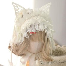 lolita髮飾蘿莉塔頭飾手作霧藍色蝴蝶結髮夾人形師蕾絲髮飾原創LOLITA髮帶-滿599免運 歷史價格詳細信息