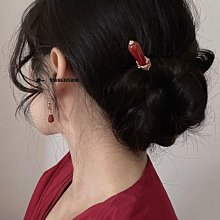 髮簪紅梅 熱縮花簪漢發飾盤發發簪步搖古風頭飾u型發釵簪子配飾釵子髮飾    路購 歷史價格詳細信息