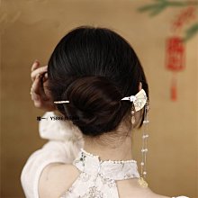 銀杏髮簪 流蘇垂墜髮簪 古風花葉步搖 花朵珍珠簪 仿古髮簪 復古cosplay簡約流蘇簪 金屬蝴蝶墜飾流蘇【E-510】 歷史價格詳細信息