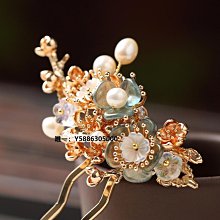 青雀記原創設計髮釵古風發飾頭飾髮簪流蘇漢服配飾鍍金色昭容扁杆 歷史價格詳細信息