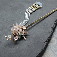 原創古風發飾流蘇髮夾古裝漢服水貂毛球髮簪仙氣頭飾毛毛對夾配飾 歷史價格詳細信息