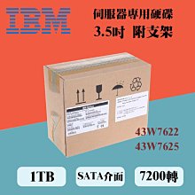 3.5吋 全新盒裝IBM 43W7625 46M3067 1TB 7.2K SATA X32503100 M4伺服器硬碟 歷史價格詳細信息