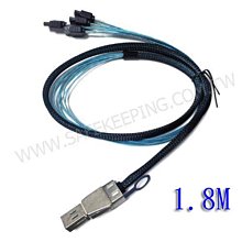 高品質進口線 SFF-8644 to sata*4 2.3M 有現貨 230cm. 歷史價格詳細信息